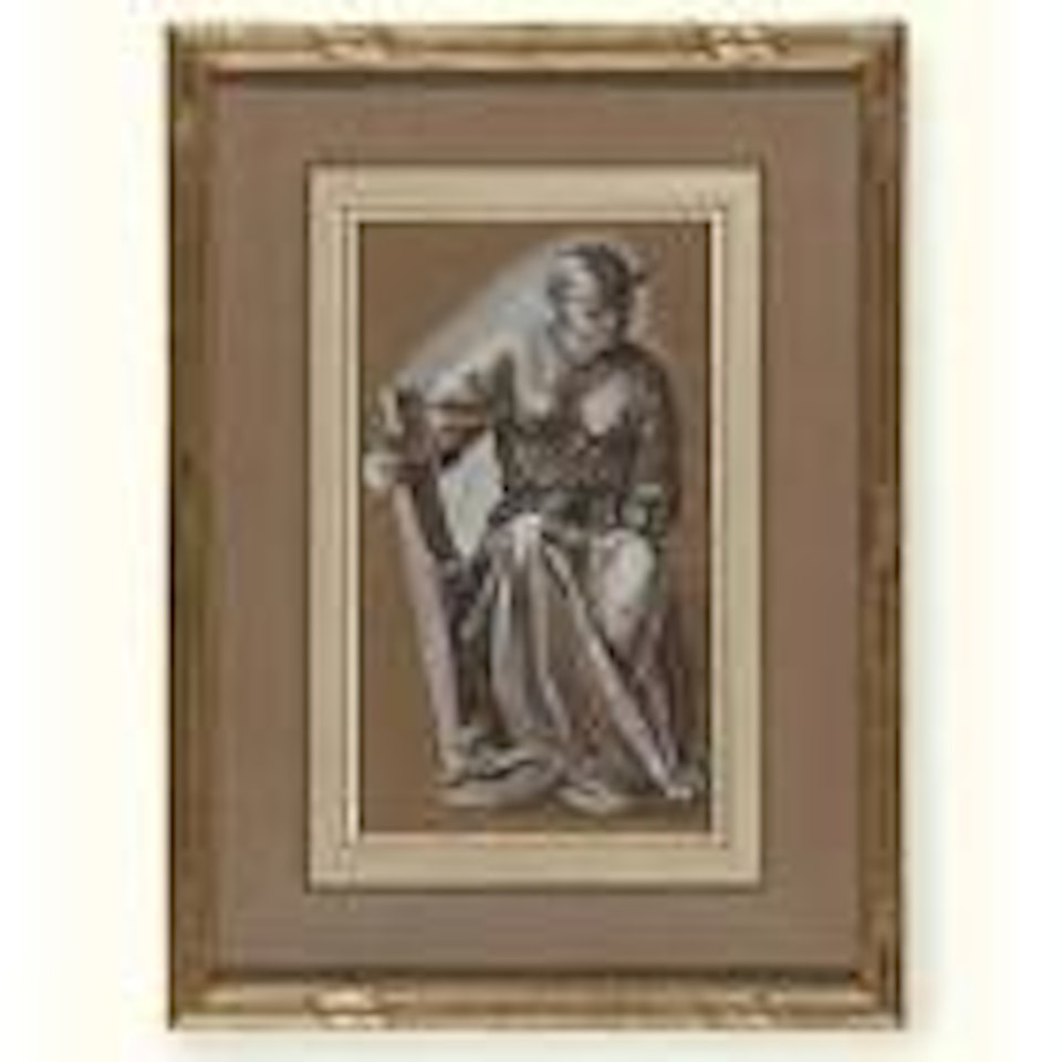 Study for the figure representing 'Recreation' in The Hours by Edward Coley Burne-Jones