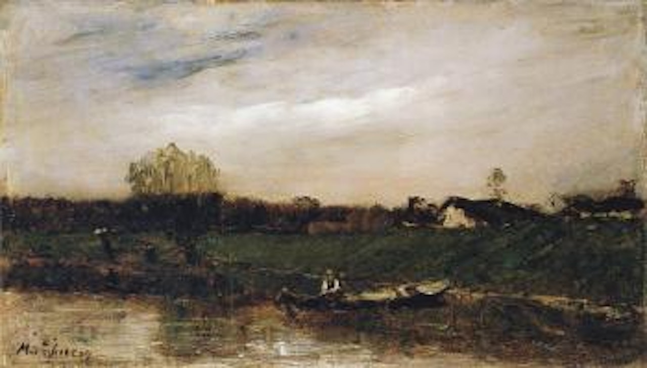 Französische Landschaft by Michael von Munkacsy