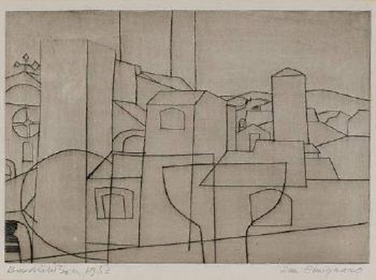 San Gimignano by Ben Nicholson, O.M.