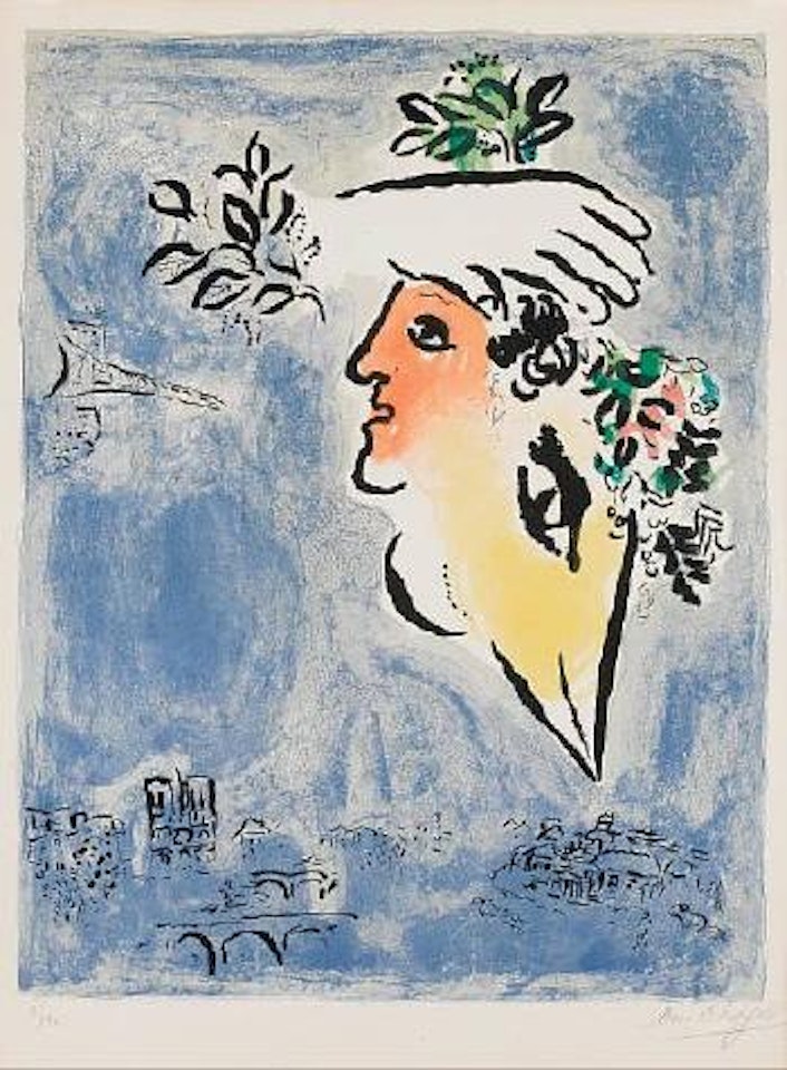Le Ciel Bleu (Mourlot 409) by Marc Chagall