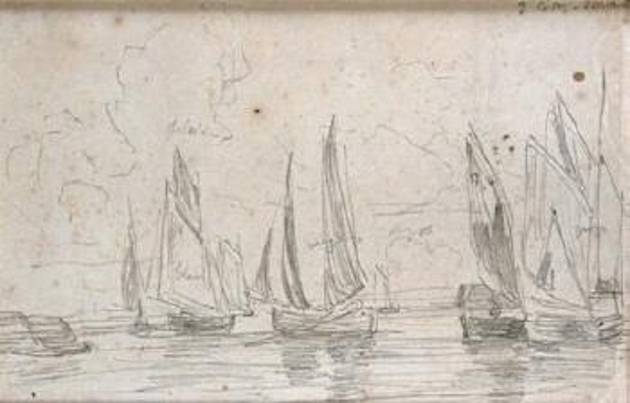 Voiliers au port by Eugène Boudin