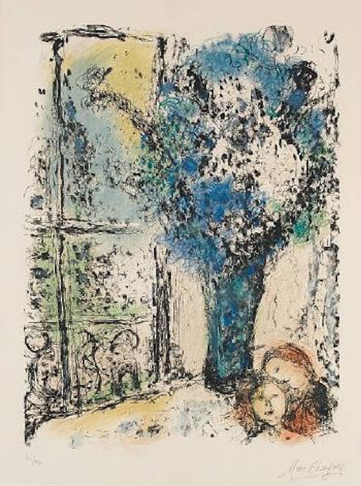 Le Bouquet Bleu (Mourlot 710) by Marc Chagall