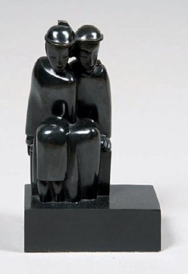 Couple assis by Jean Lambert-Rucki