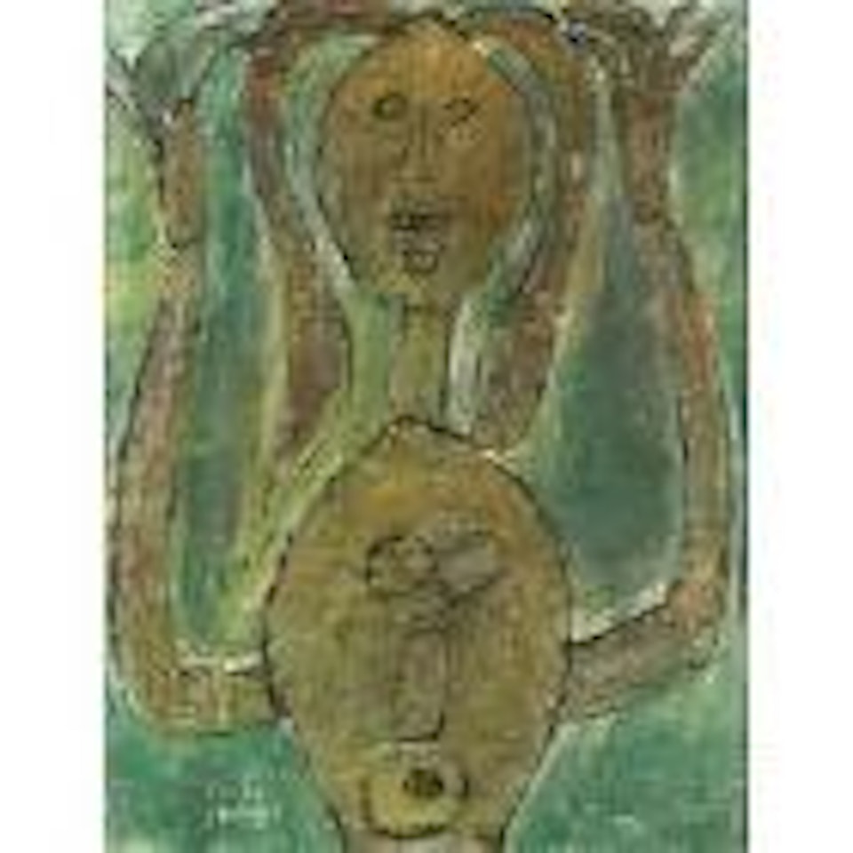 Femme se coiffant by Jean Dubuffet
