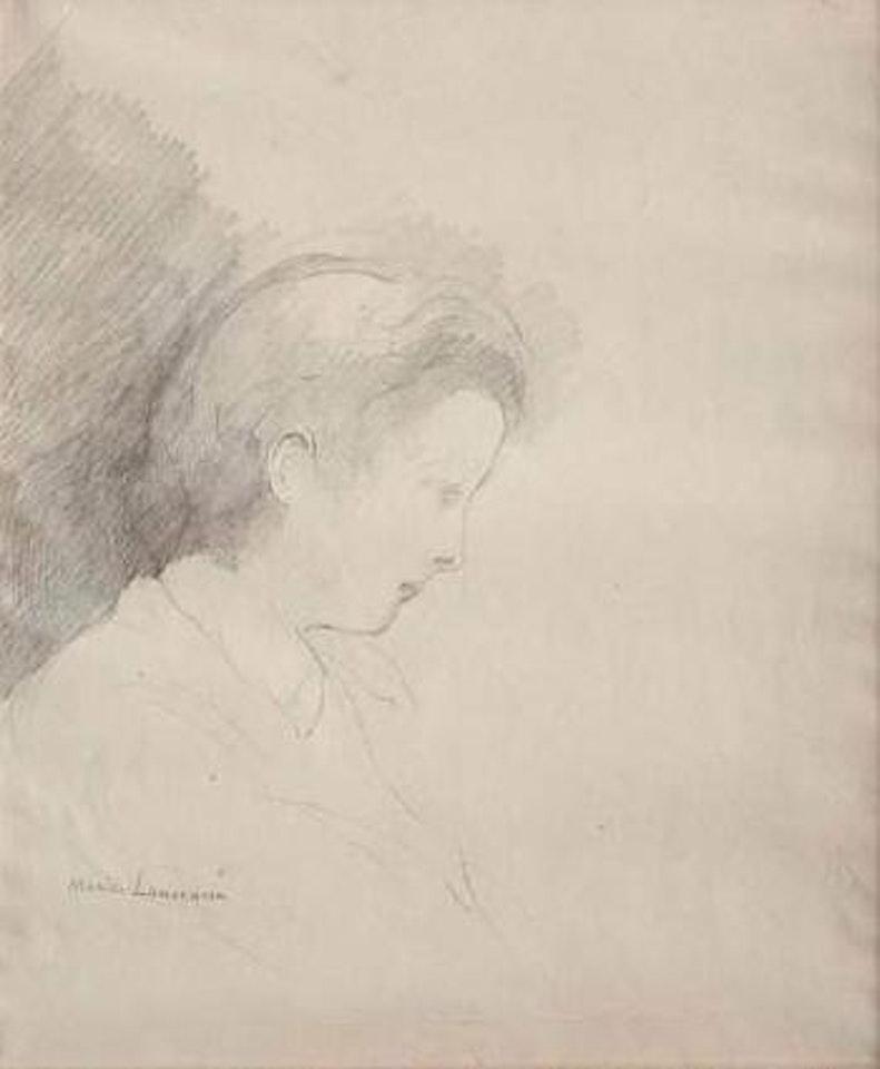 Jeune femme de profil by Marie Laurencin