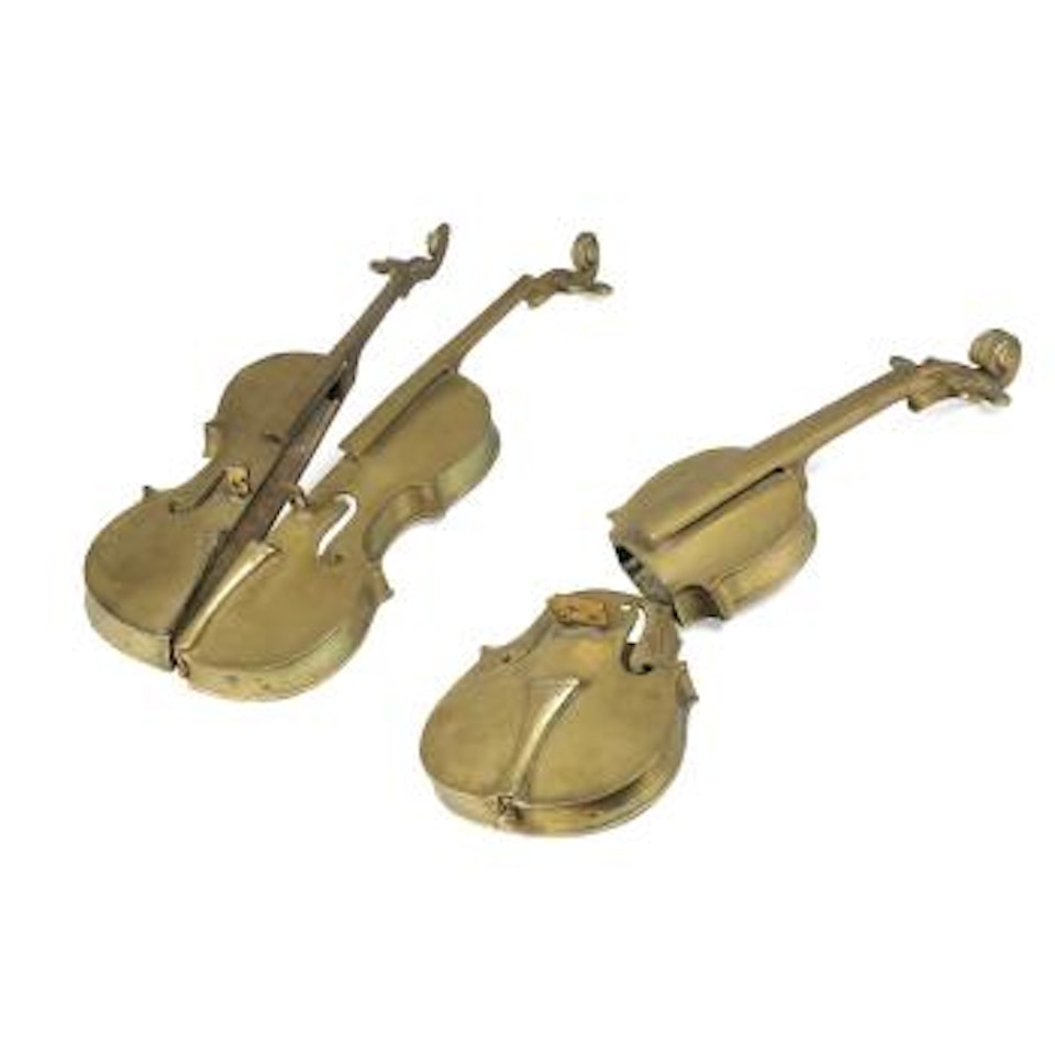Deux violons decoupes by Arman