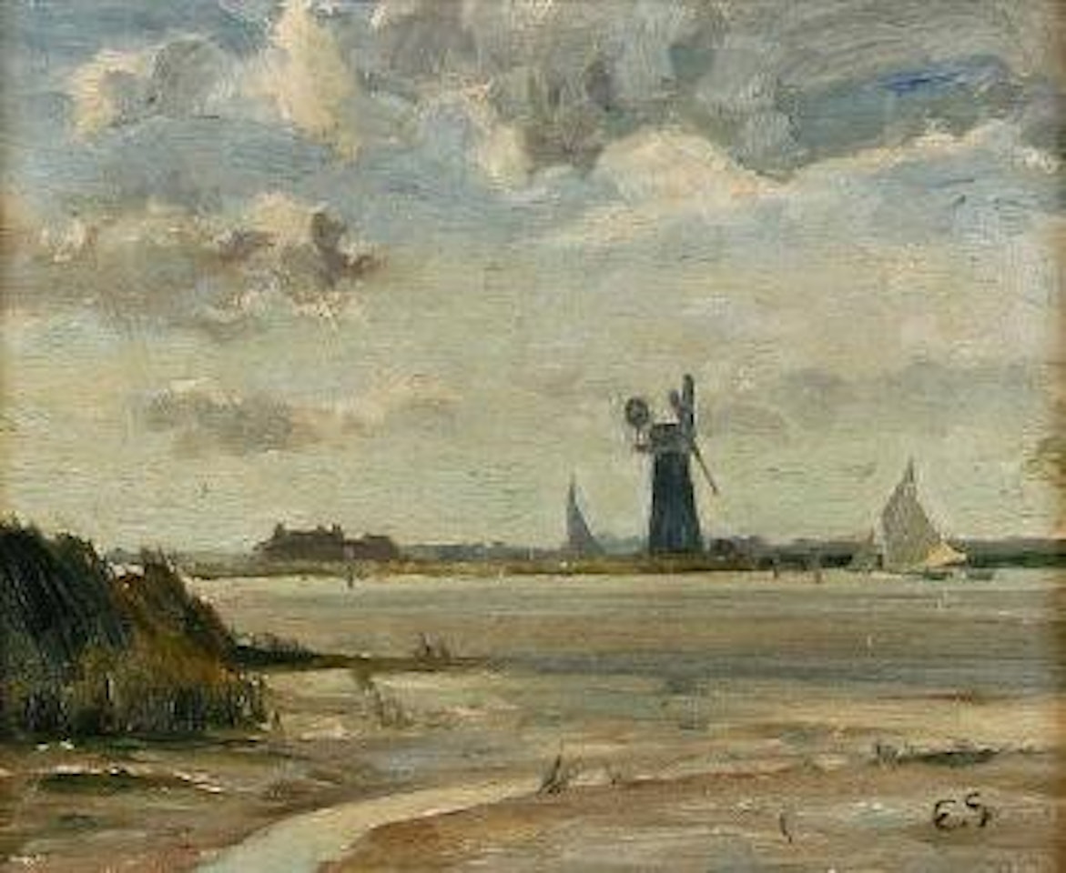 The Big Mill, Breydon Water by Edward Seago