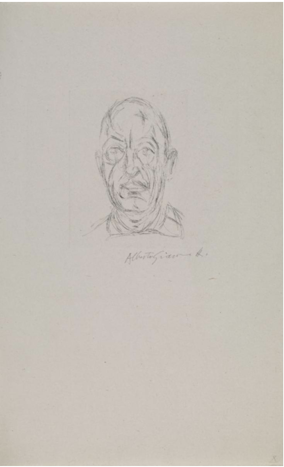 Portrait du Poete Orbandale by Alberto Giacometti