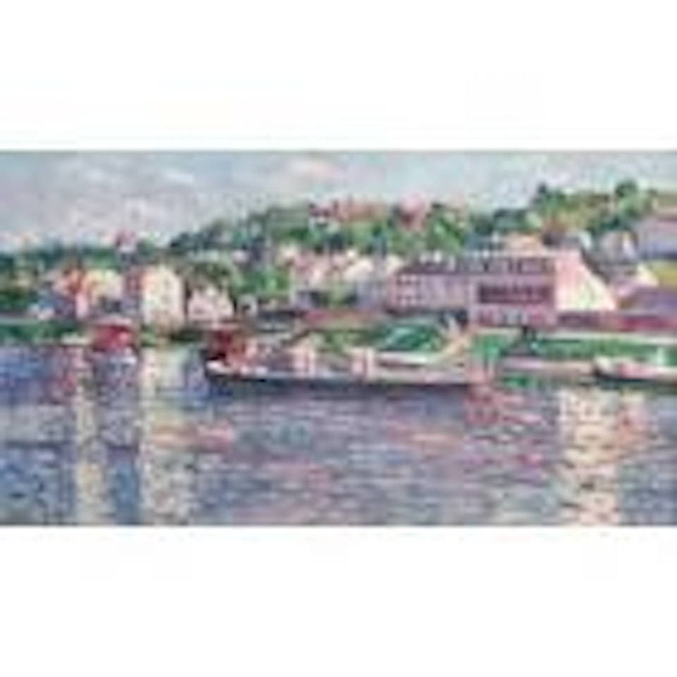 Le Bas-Meudon, Peniche sur la Riviere by Maximilien Luce
