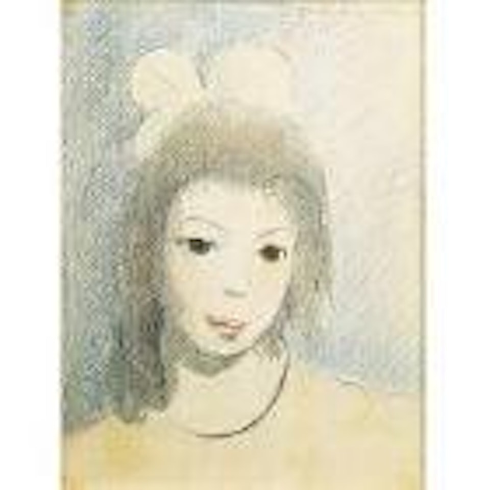 Jeune fille brune au noeud clair by Marie Laurencin