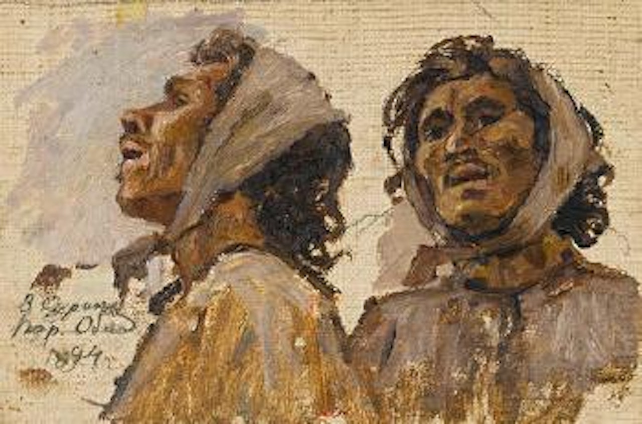 Character study for the conquest of Siberia by Yermak by Vasilii Ivanovich Surikov