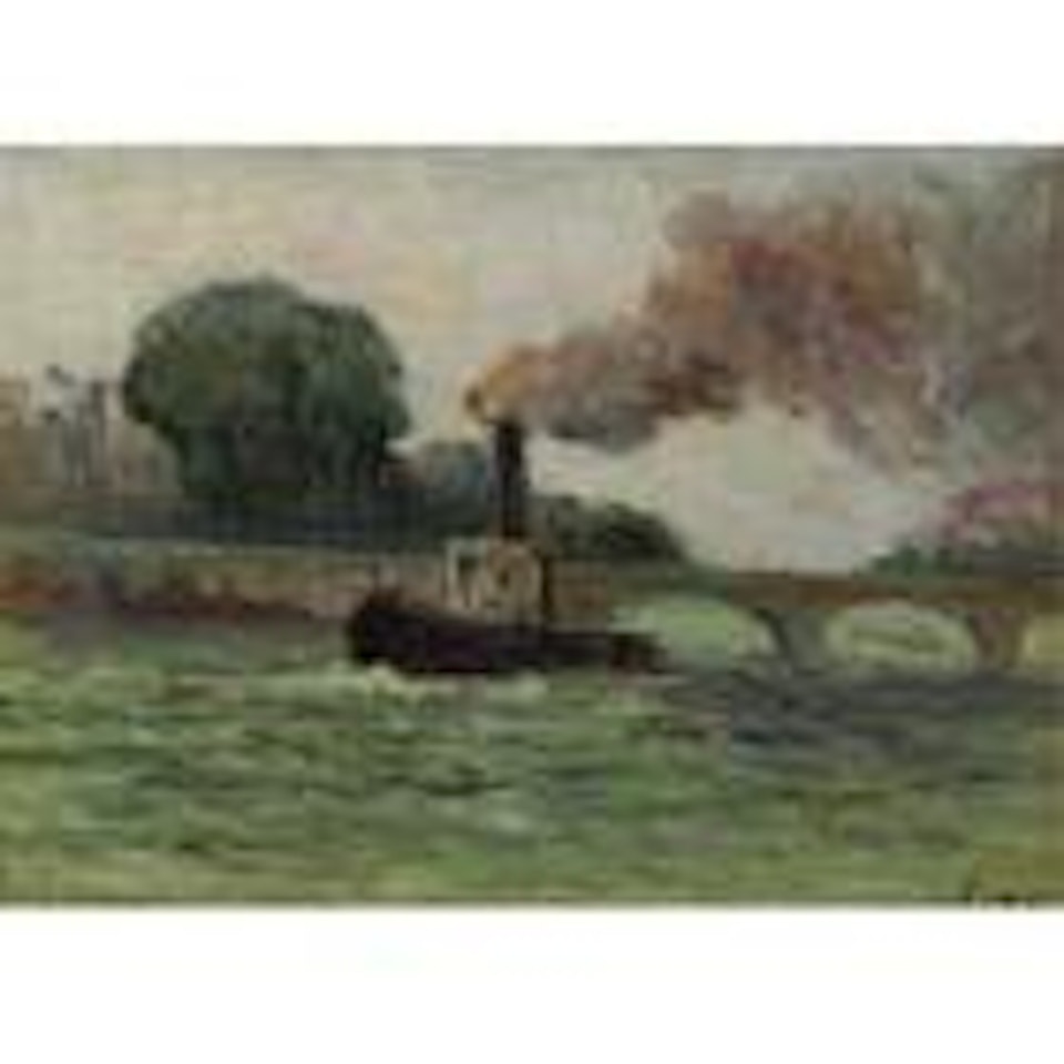 Paris, Remorqueur Sur la Seine by Maximilien Luce