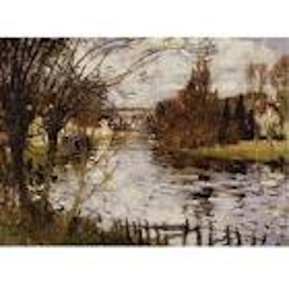 Village au Bord de Riviere by Pierre Eugène Montezin