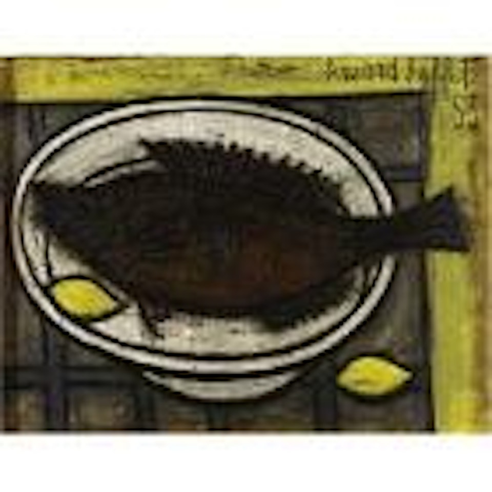 Still Life with Sole and Lemons by Bernard Buffet
