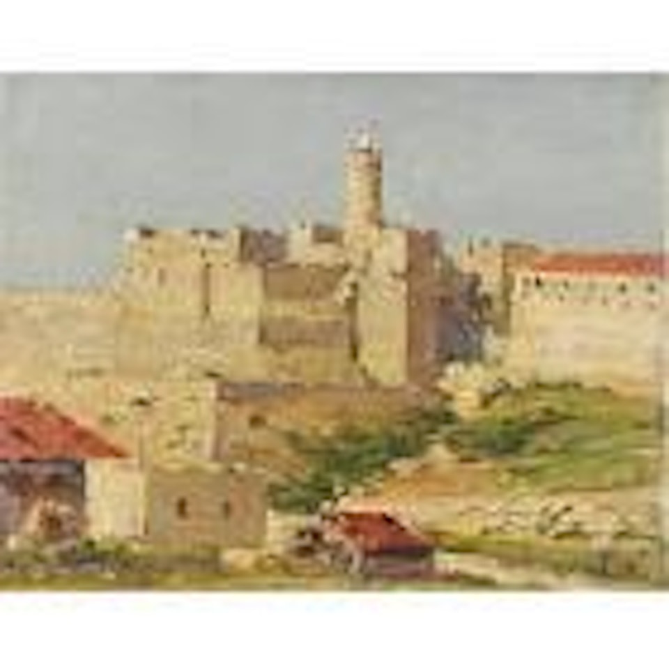 Tower of David in the Old City of Jerusalem by Ludwig Blum