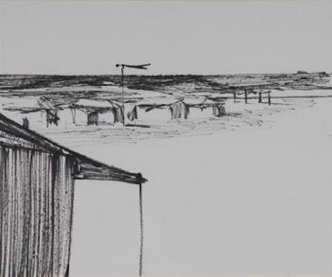 Birdsville - Seven Iron Houses by Sidney Nolan