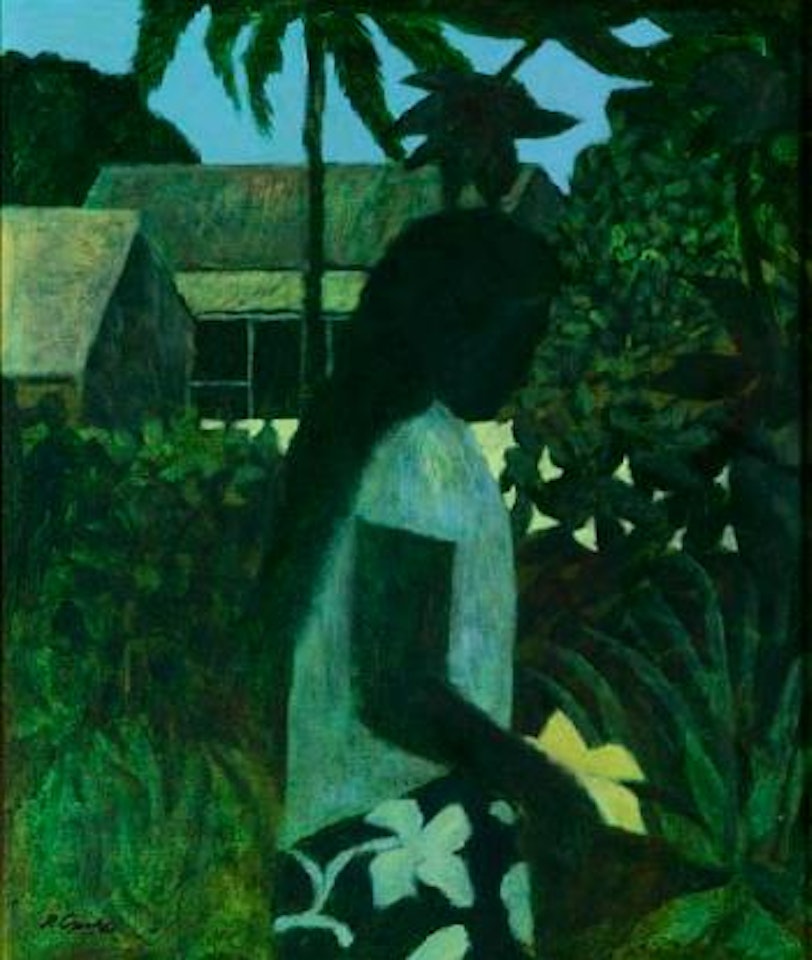 Girl with Hibiscus by Ray Austin Crooke