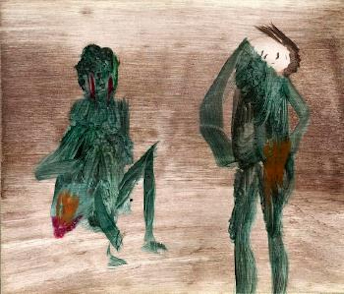 Mandrill Looking at Girl by Sidney Nolan