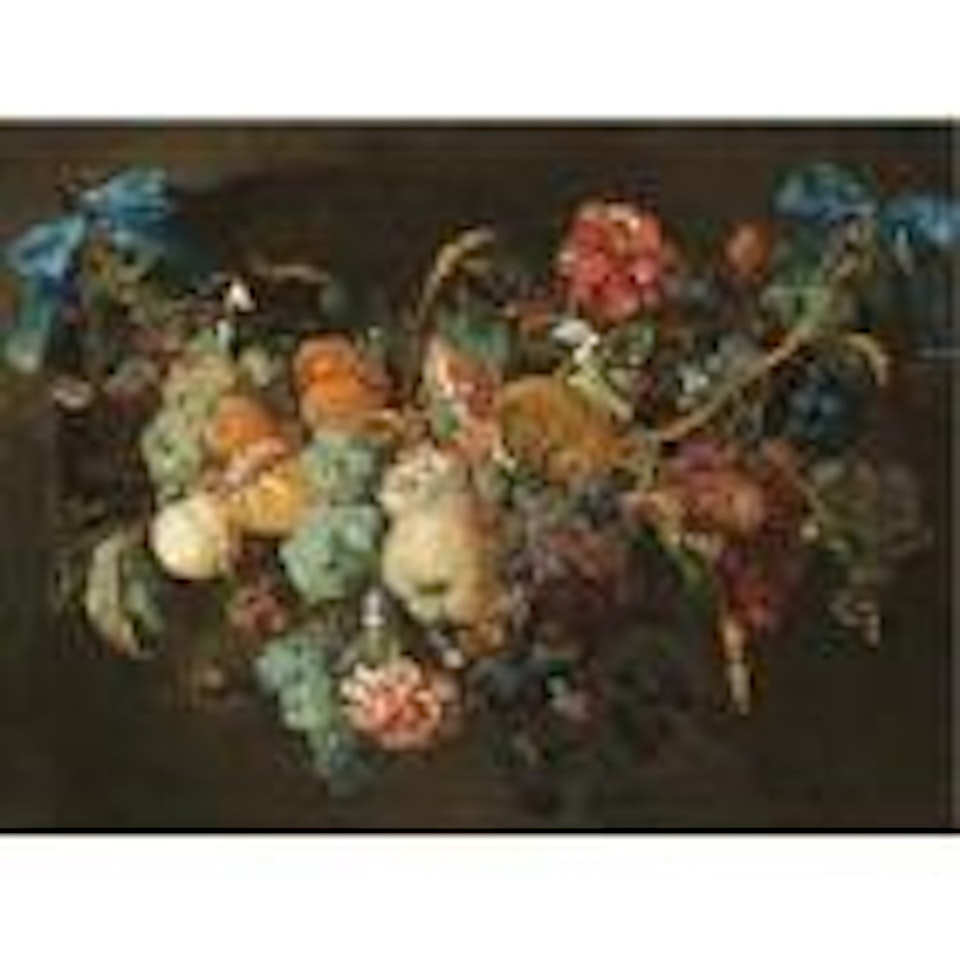 A garland of flowers and fruit by Maria Johanna Wilhelmina Becht by Jan Davidsz de Heem