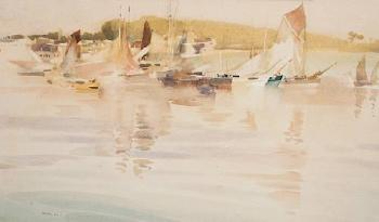 Fishing boats at Concarneau by William Russell Flint