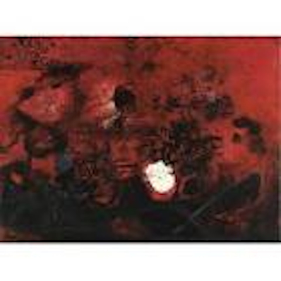 Peinture en noir et rouge by Antoni Clavé