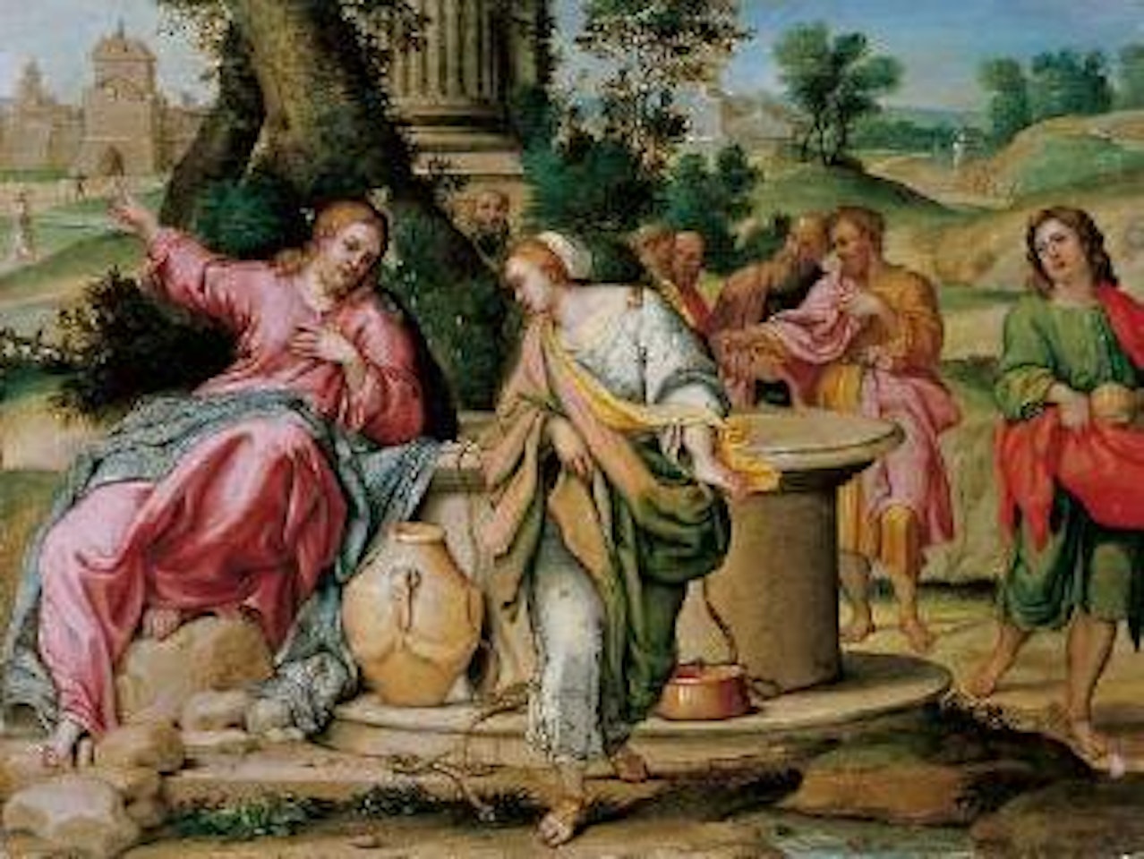 Christus und die Samariterin by Flemish School by German School