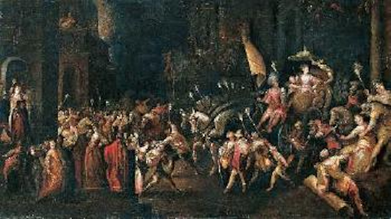 Nächtlicher Einzug des Triumphwagens mit Mars und Venus by Frederick van Valkenborch