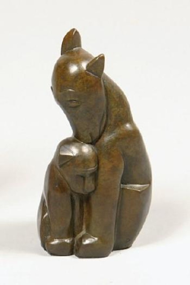 Chien et son chiot by Jean Lambert-Rucki