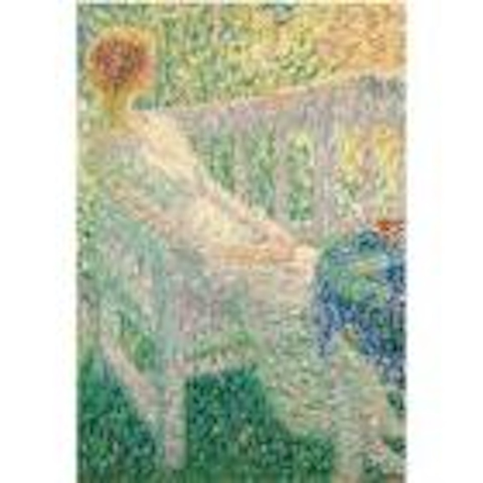 Jeune femme au jardin by Leon de Smet