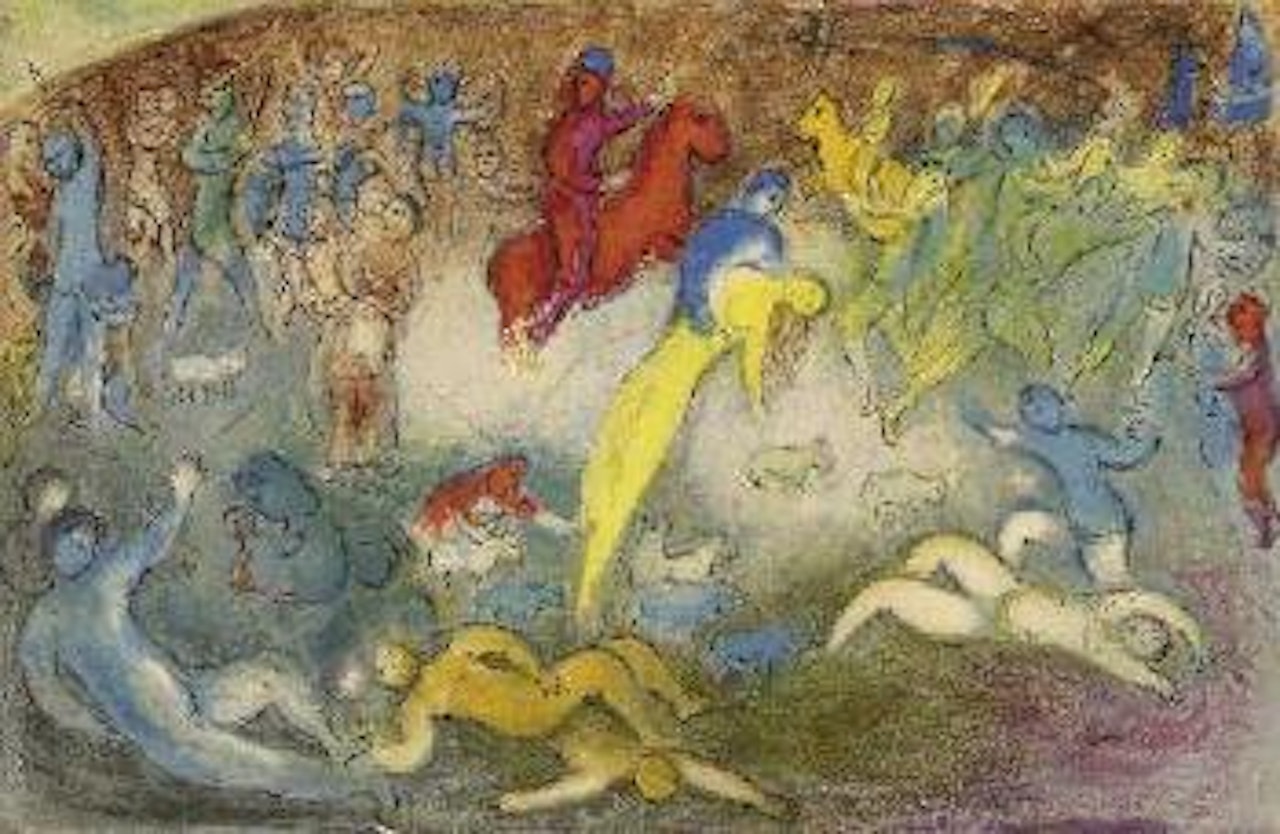 Chloe wird entführt (Mourlot 327; Cramer Bücher 42) by Marc Chagall
