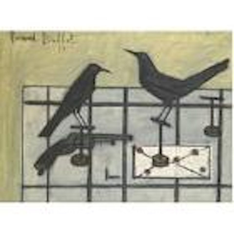 Nature morte aux oiseaux et au revolver by Bernard Buffet