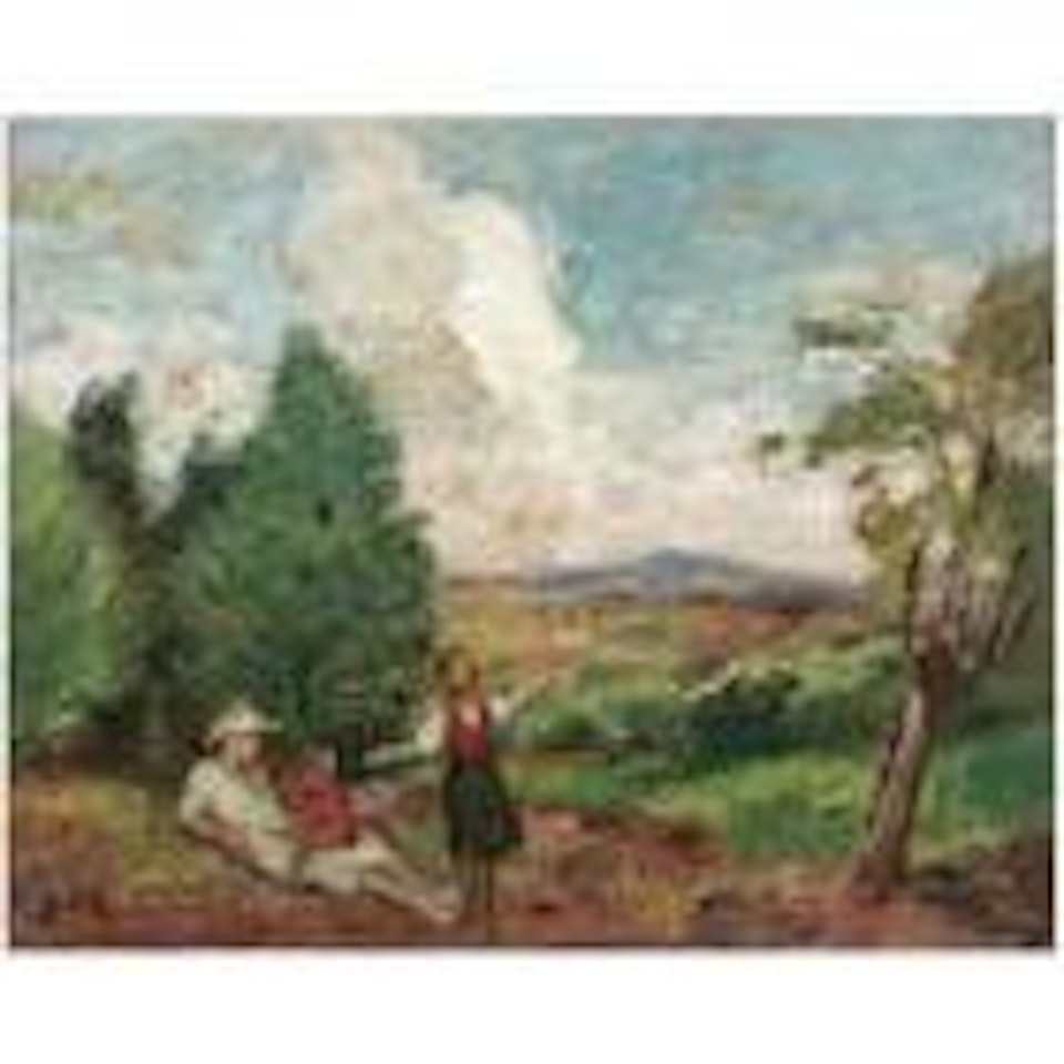 Mere et enfants dans un paysage by Georges d’Espagnat