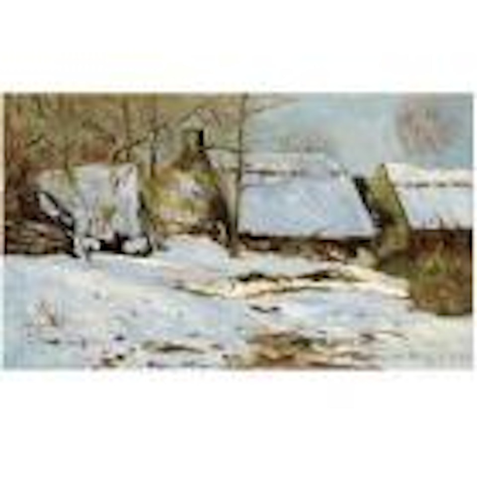 Chaumieres sous la neige by Maxime Maufra