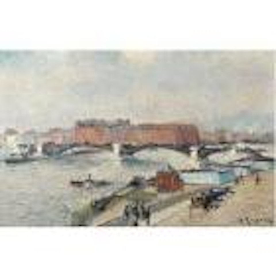 Les docks, le pont de Boieldieu, Rouen by Gustave Loiseau