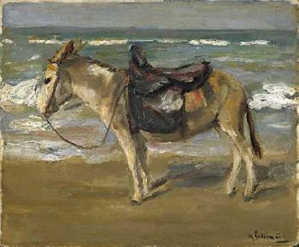 Reitesel am Strand nach links (Eberle 1900/13) by Max Liebermann