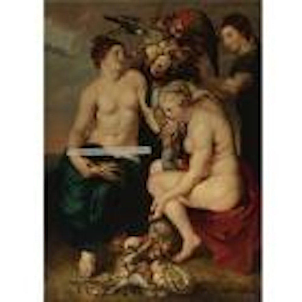 Three nymphs with a cornucopia by Peter Paul Rubens