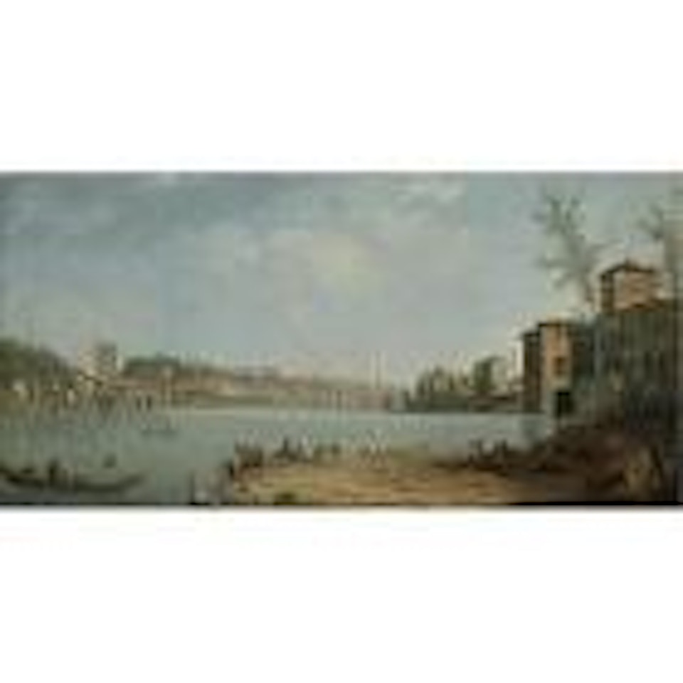 A view of the river Arno with the Ponte Alle Grazie, Florence by Thomas Patch