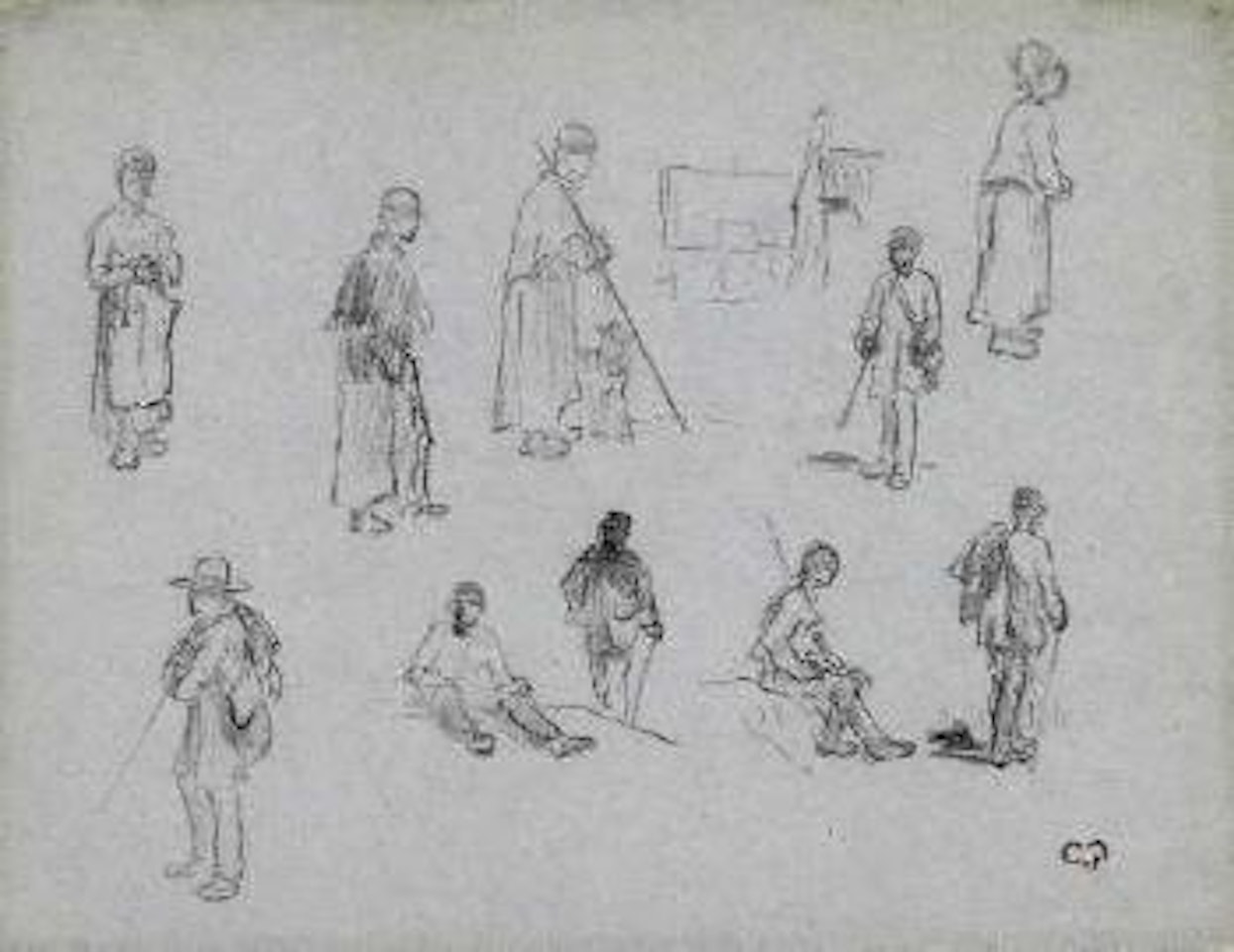 Figurenstudie Venezuela by Camille Pissarro