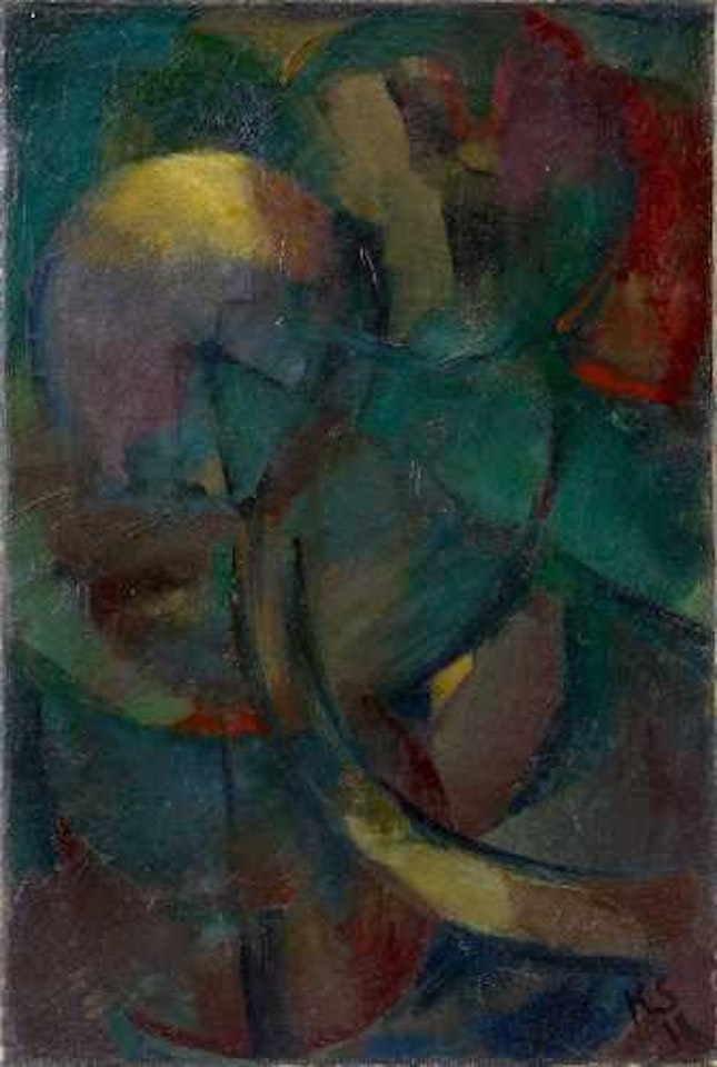 Abstraktion 26, Zarte Symphonie 1918 (Orchard/Schulz 255 mit Farbabb. S. 179) by Kurt Schwitters