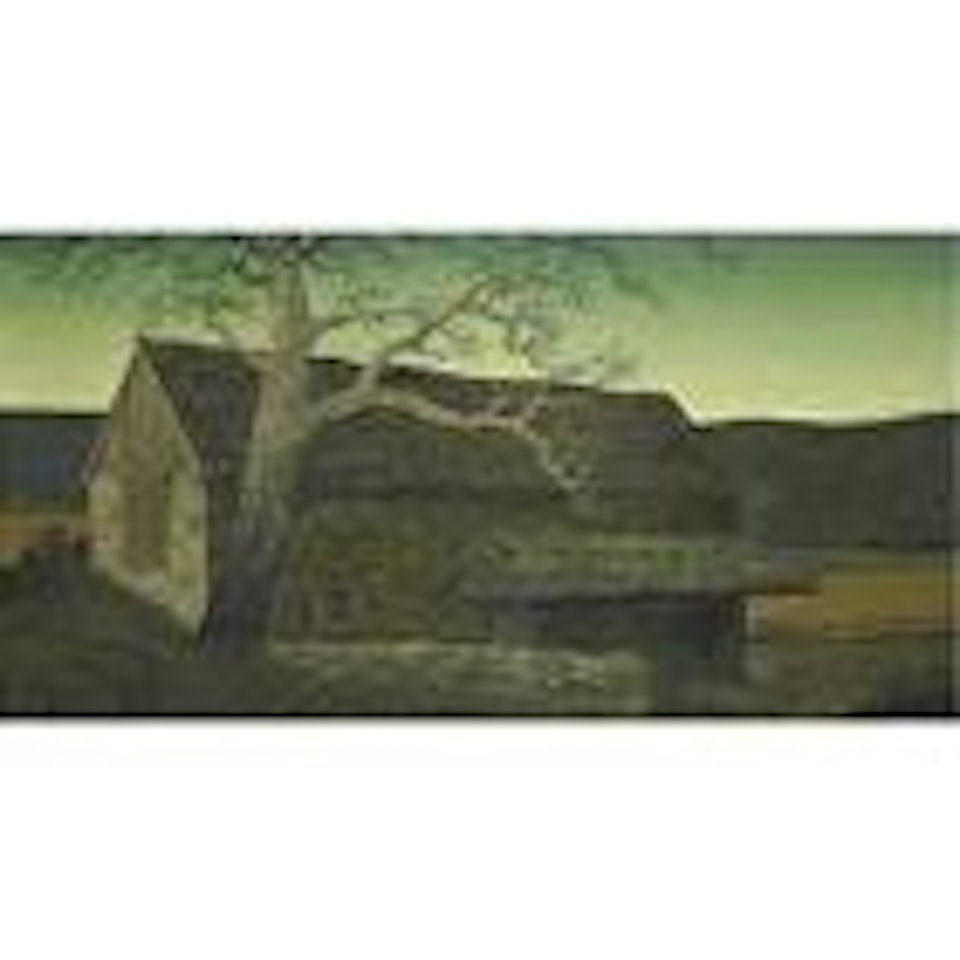 Barn and tree by Eric Sloane