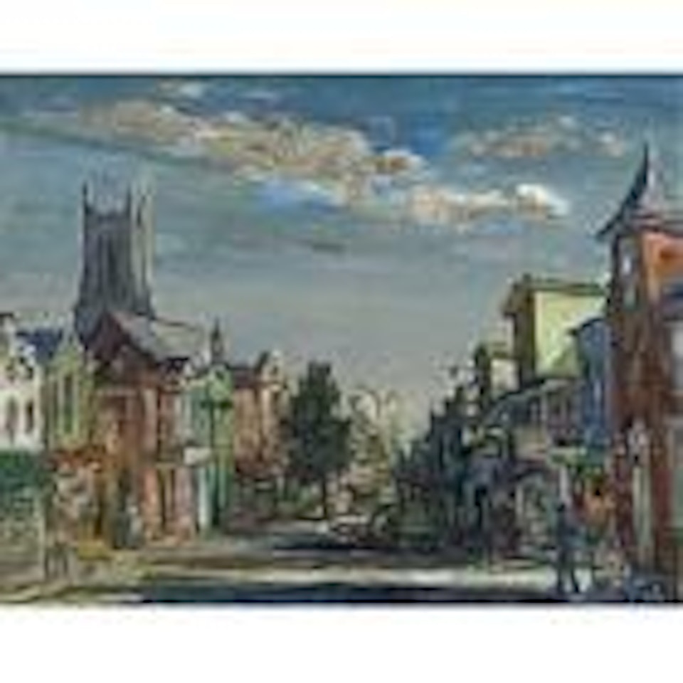 Blue church by Walter Emerson Baum