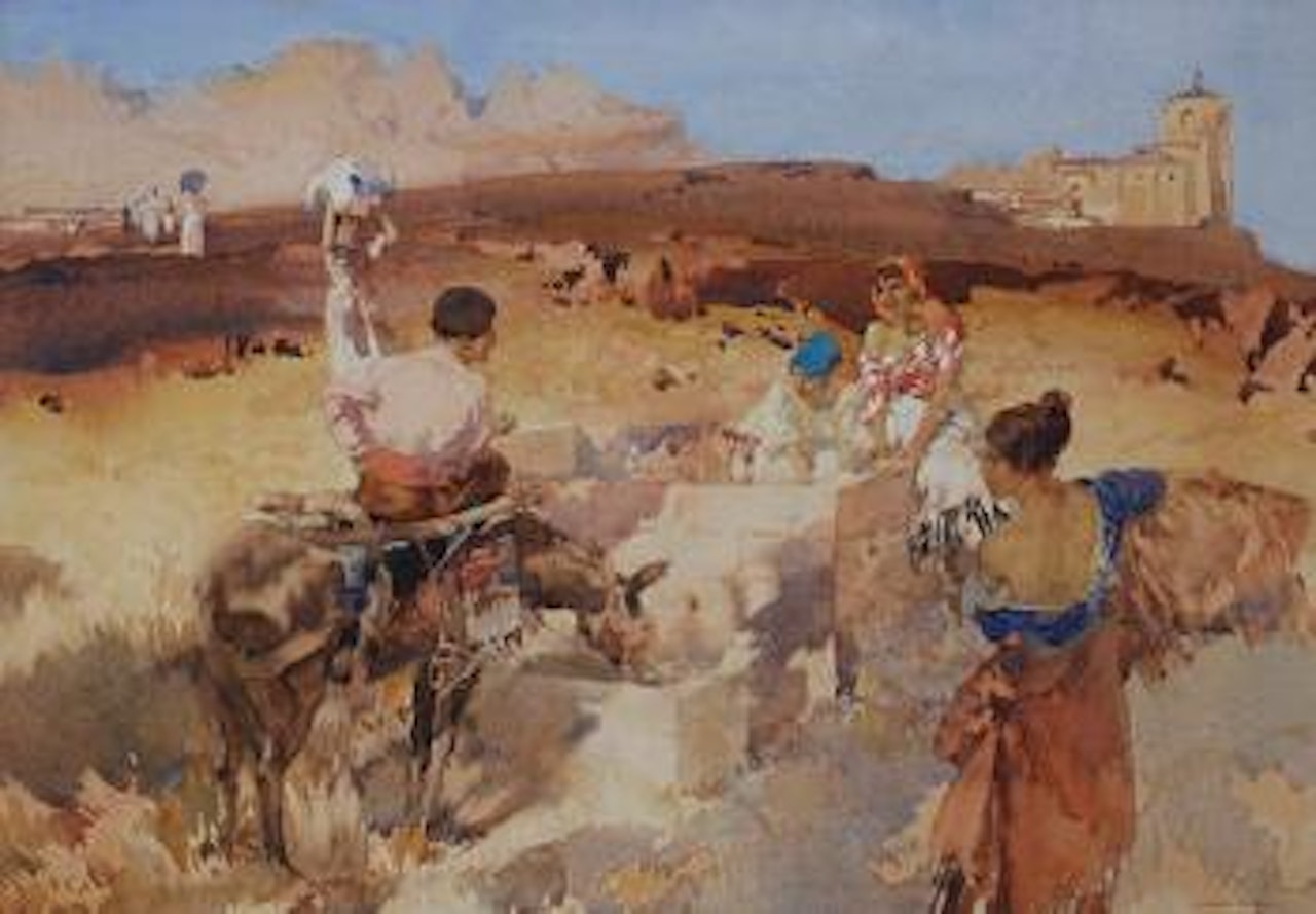 At a Mountain Well, Aragon by William Russell Flint