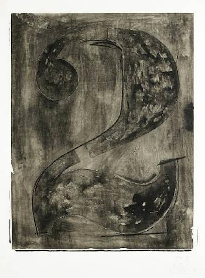 Figure 2, from Black Numeral Series (ULAE 46. G.89) by Jasper Johns