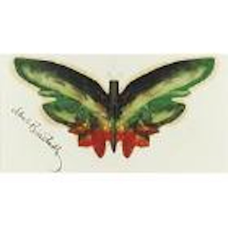 Green butterfly by Albert Bierstadt