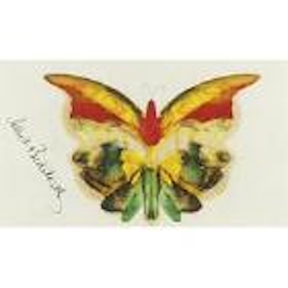 Yellow butterfly by Albert Bierstadt