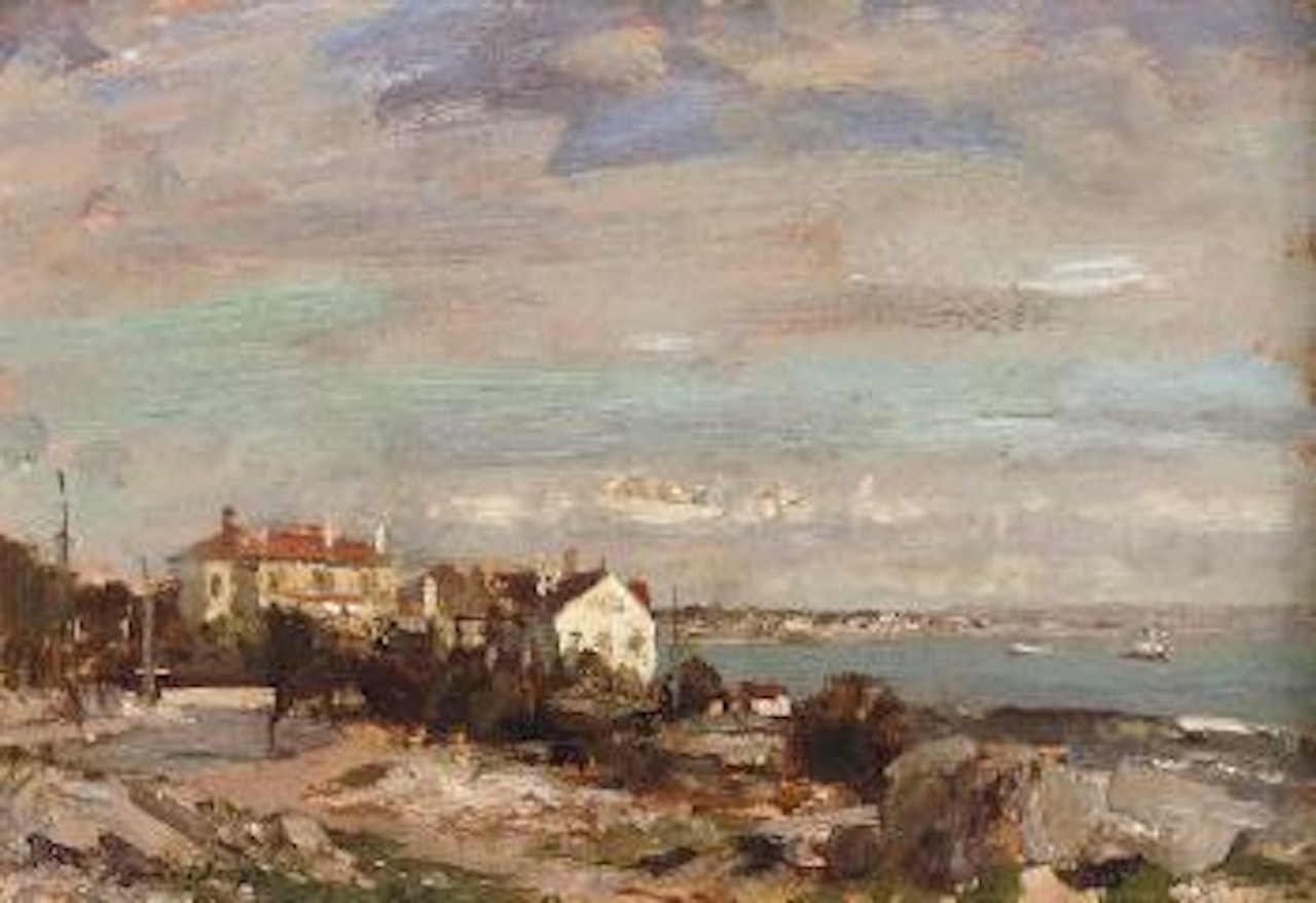The coast road, Cascais, Portugal by Edward Seago