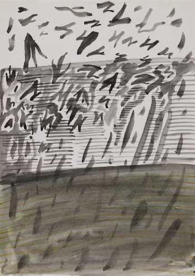 Ohne Titel (Abstrakte Komposition, fallende Blätter) by Sigmar Polke