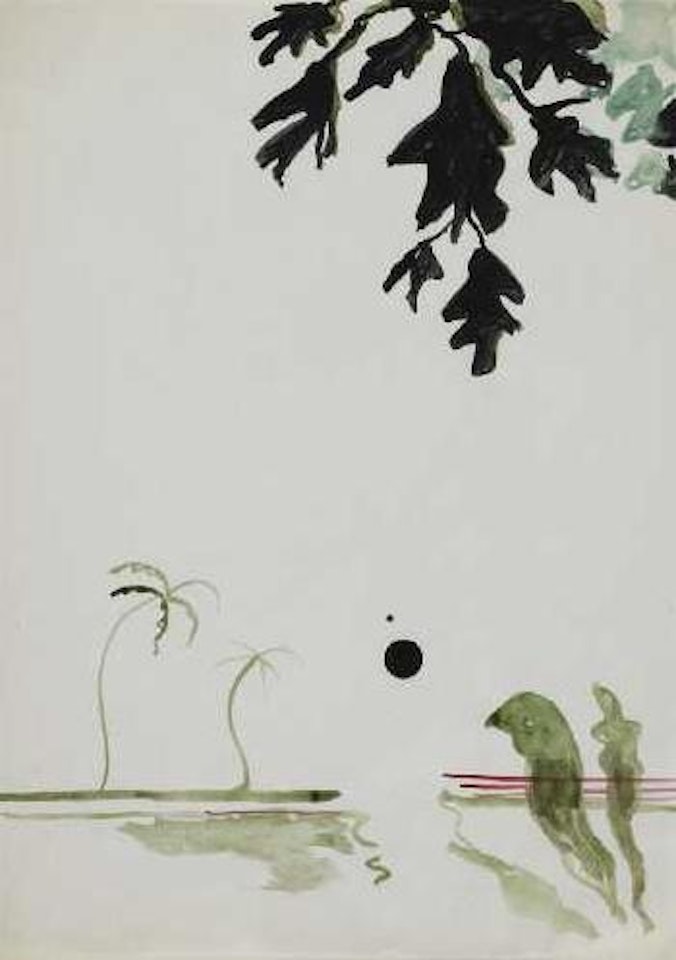 Ohne Titel (Landschaft mit Palmen und Laubwerk) by Sigmar Polke