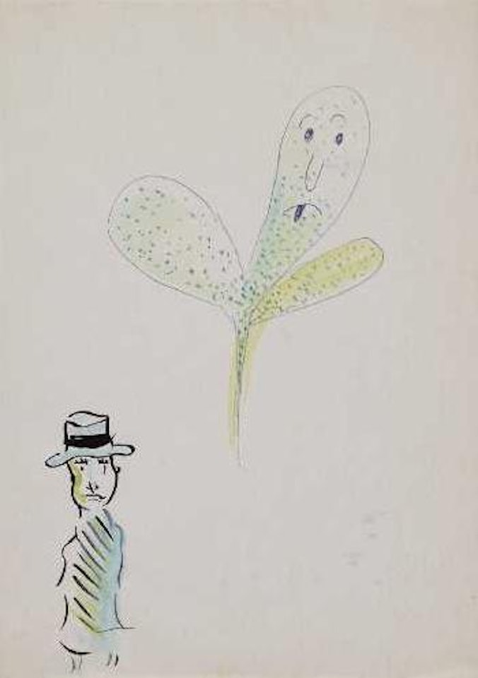 Ohne Titel (Mann mit Geist) by Sigmar Polke