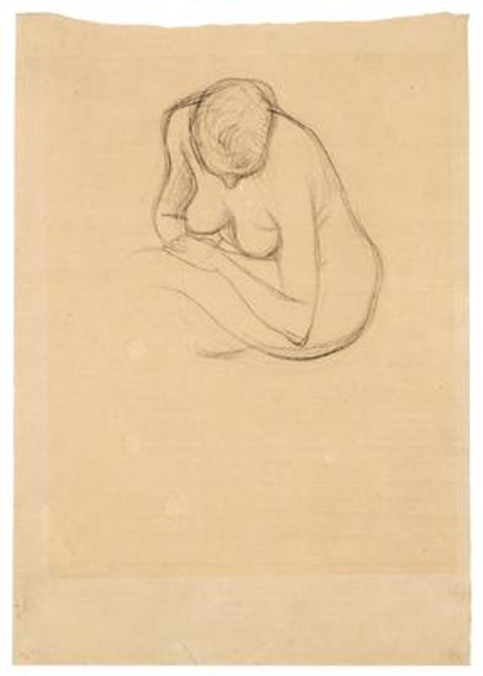 Sitzender weiblicher Akt by Gustav Klimt